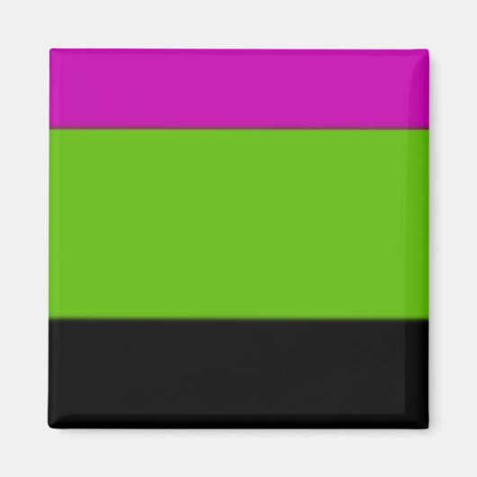 Roze, groene en zwarte ombre magneet (Voorkant)