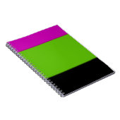 Roze, groene en zwarte ombre notitieboek (Rechterzijde)