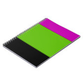 Roze, groene en zwarte ombre notitieboek (Linkerzijde)