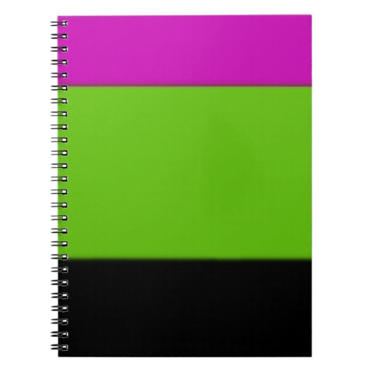 Roze, groene en zwarte ombre notitieboek (Voorkant)