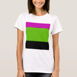 Roze, groene en zwarte ombre t-shirt