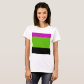 Roze, groene en zwarte ombre t-shirt (Voorkant volledig)
