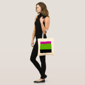 Roze, groene en zwarte ombre tote bag (Voorkant (model))