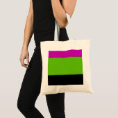 Roze, groene en zwarte ombre tote bag (Voorkant (product))