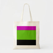 Roze, groene en zwarte ombre tote bag (Voorkant)