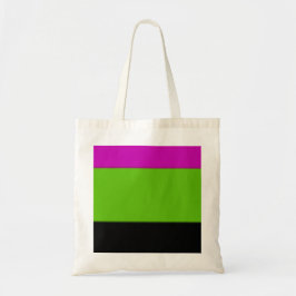 Roze, groene en zwarte ombre tote bag
