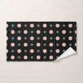 Roze groene en zwarte stippen bad handdoek (Handdoek)