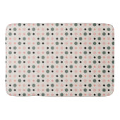 Roze groene en zwarte stippen badmat (Voorkant)