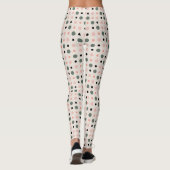 Roze groene en zwarte stippen leggings (Achterkant)