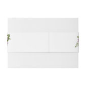 Roze groene Floral Traditional Classic Wedding Uitnodigingen Wikkel (Achterkant Voorbeeld)