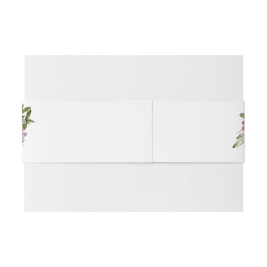 Roze groene Floral Traditional Classic Wedding Uitnodigingen Wikkel (Achterkant Voorbeeld)