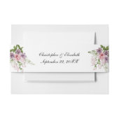 Roze groene Floral Traditional Classic Wedding Uitnodigingen Wikkel (Voorkant Voorbeeld)