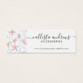 Roze groene Floral Waterverf die beeldscherm verdi Mini Visitekaartjes (Voorkant)