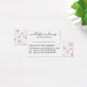 Roze groene Floral Waterverf die beeldscherm verdi Mini Visitekaartjes (Bureau)