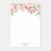 Roze groene Florentiegrens Post-it® Notes (Voorkant)