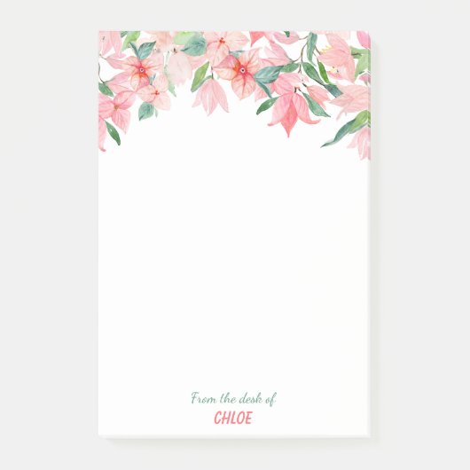 Roze groene Florentiegrens Post-it® Notes (Voorkant)