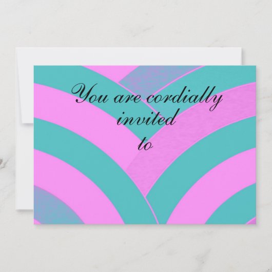 roze/groene gebogen chevron kaart (Voorkant)