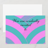 roze/groene gebogen chevron kaart (Voorkant / Achterkant)