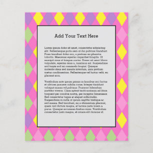 Roze groene gele rokerbussen Geometrische Harlequi Flyer