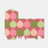 Roze groene geometrische ijkplankenpatronen bedankdoosjes (Uitgevouwen)