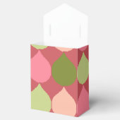 Roze groene geometrische ijkplankenpatronen bedankdoosjes (Geopend)