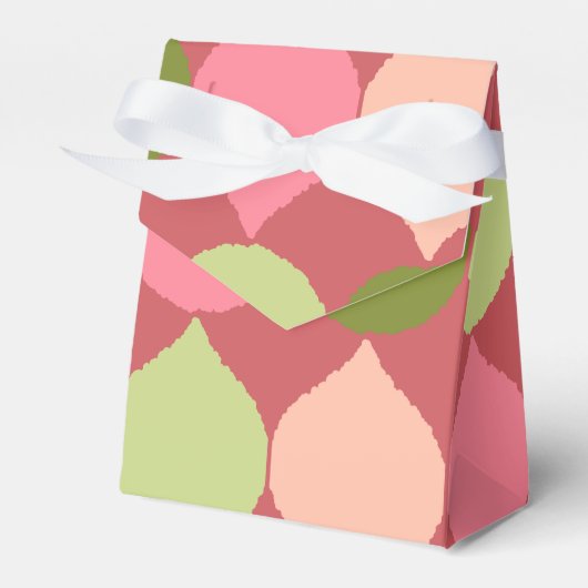 Roze groene geometrische ijkplankenpatronen bedankdoosjes (Voorkant Zijde)