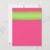 Roze Groene Gerbera Daisy Baby shower Uitnodiging (Achterkant)