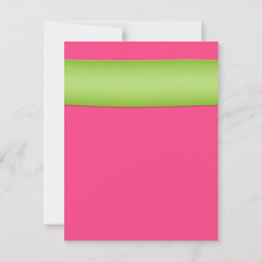 Roze Groene Gerbera Daisy Baby shower Uitnodiging (Achterkant)