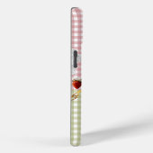 Roze groene geruite kruis aardbei duif geloof Case-Mate iPhone case (Achterkant / Rechts)