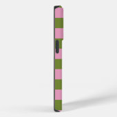 Roze groene geruite telefoonhoesje Case-Mate iPhone case (Achterkant / Rechts)