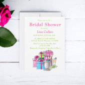 Roze Groene Geschenken Champagne glazen Kaart