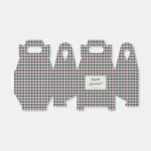 Roze Groene Gingham Plaid Persoonlijke Kerstmis Bedankdoosjes (Uitgevouwen)