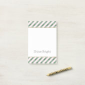 Roze groene glitters strepen Kerst   Post-it® Notes (Op bureau)