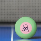 Roze groene glo 1 ster pingpongbal (Net)