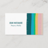 Roze groene Gold Minimalistische Stripes Handgemaa Visitekaartje (Voorkant)