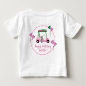 Roze & Groene Golf Thema Gepersonaliseerde Party (Achterkant)