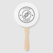 Roze Groene Golfkar Gepersonaliseerde grappig Handwaaier (Achterkant)