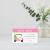 Roze & Groene Golfzaken of Contacteer Kaarten Visitekaartje (Staand voorkant)