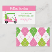 Roze & Groene Golfzaken of Contacteer Kaarten Visitekaartje (Voorkant / Achterkant)