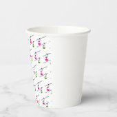 Roze & groene gondels papieren bekers (Links)