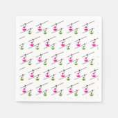 Roze & groene gondels servet (Voorkant)