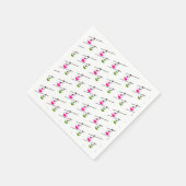 Roze & groene gondels servet (Hoek)