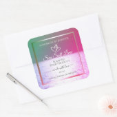 Roze groene gradiënt Ocean Product Packaging Label (Envelop)