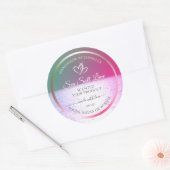 Roze groene gradiënt Ocean Product Packaging Label (Envelop)