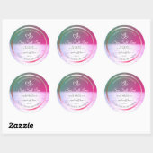 Roze groene gradiënt Ocean Product Packaging Label (Vel)