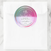 Roze groene gradiënt Ocean Product Packaging Label (Tas)