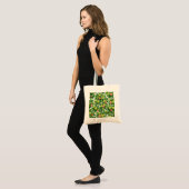 Roze Groene Guave Botanisch Patroon Tote Bag (Voorkant (model))