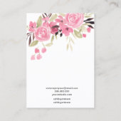 Roze groene haarfilmclip barrette display visitekaartje (Achterkant)