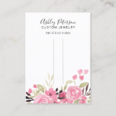 Roze groene haarfilmclip barrette display visitekaartje (Voorkant)