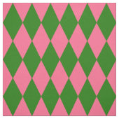 Roze Groene Harlekijn Geruite Ontwerp  Stof (Swatch)